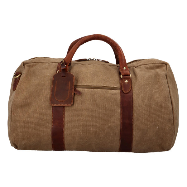Luxusní kožená cestovní taška Travel deluxe, hnědá