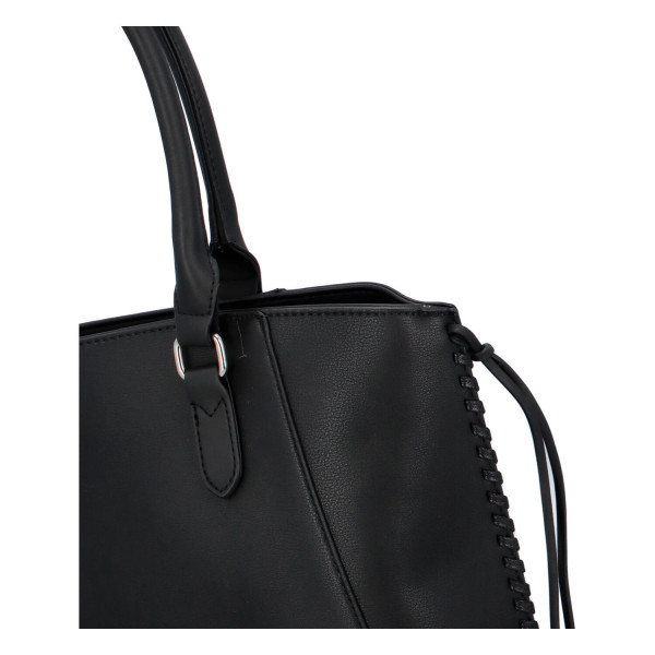 Trendy dámská koženková kabelka Diana, černá