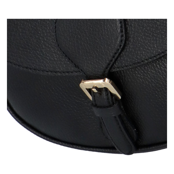 Elegantní společenská kožená kabelka Hannah, černá