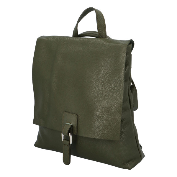 Dámský kožený kabelko batoh Semmy, zelená