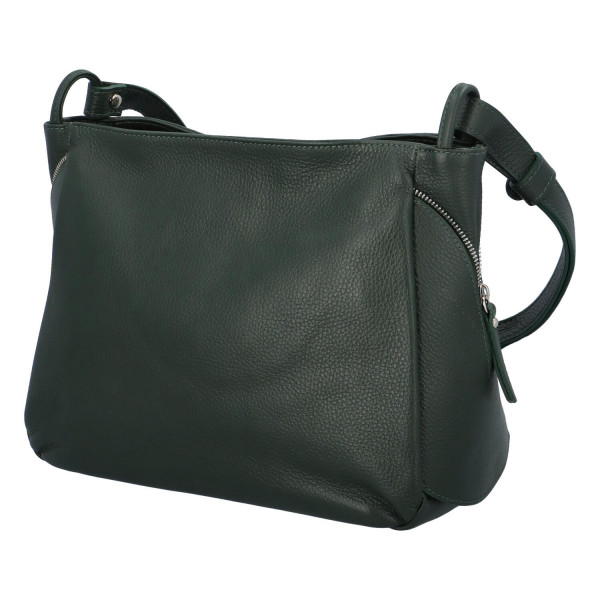 Praktická kožená dámská kabelka Marcella, zelená