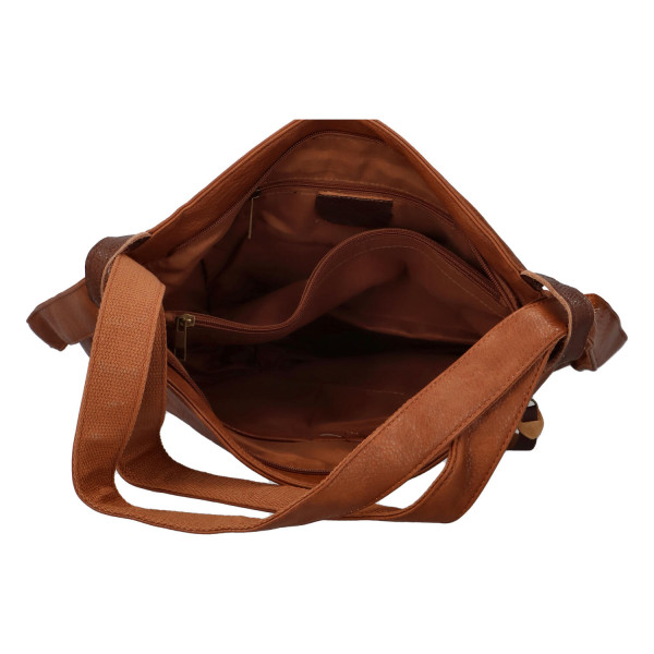 Stylový kožený kabelko batoh Tibor, tmavě hnědý