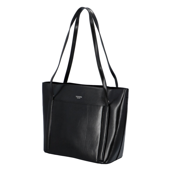 Elegantní stylová kabelka Chiara přes rameno, černá