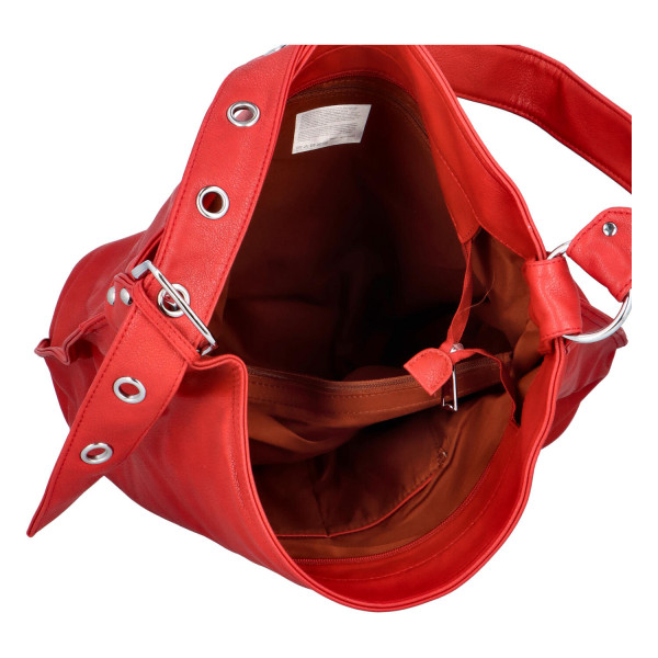 Praktická jednoduchá  kabelka Kornelie, červená
