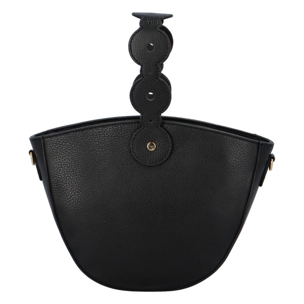 Výrazná kožená kabelka Judita, černá