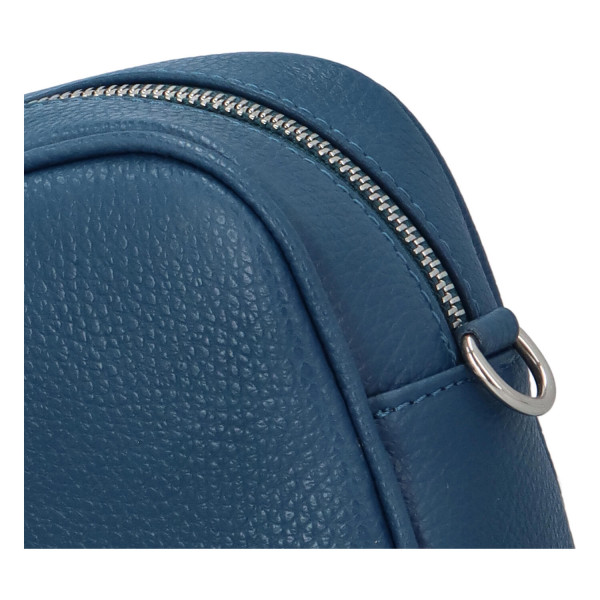 Trendy dámská kožená kabelka Melanie, modrá