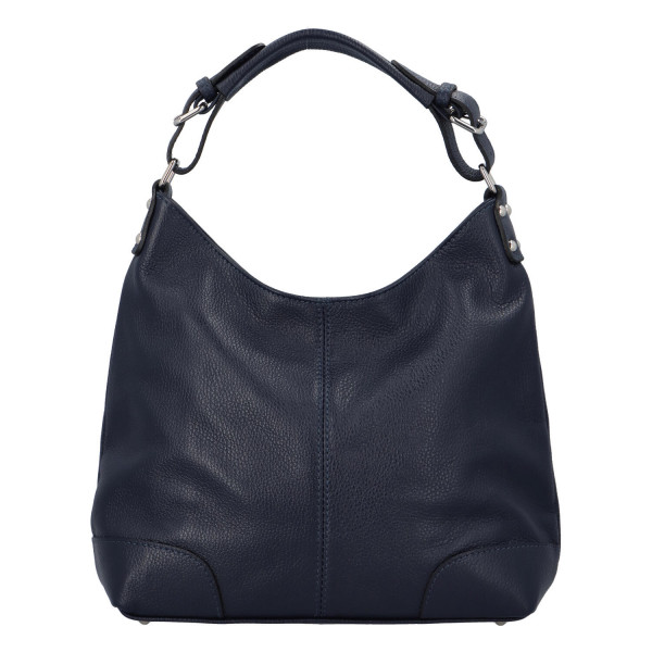Praktická elegantní kožená kabelka Tatiana, modrá
