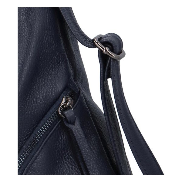 Exkluzivní kožená kabelka Nathalie, modrá