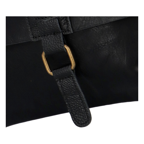Elegantní koženková crossbody kabelka Livia, černá