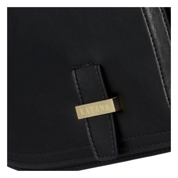 Luxusní dámská kožená kabelka Katana Louis, černá