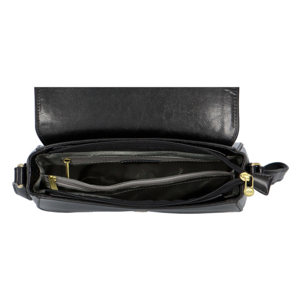 Luxusní dámská kožená kabelka Katana Louis, černá