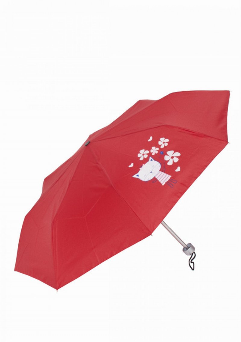 Mini Light Kids - dětský skládací deštník, červený