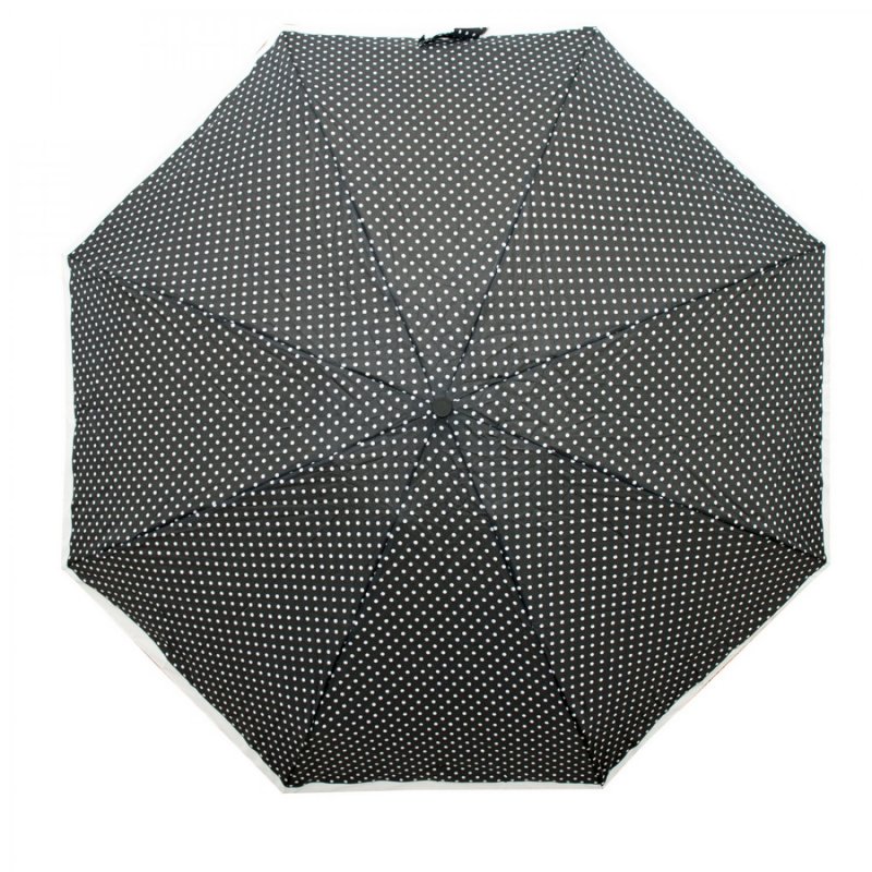 Mini Micro Dot's - dámský skládací deštník, černý