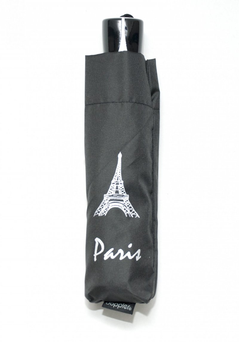 Mini Fiber Paris - dámský skládací deštník, černý