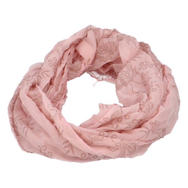 Krásný lehký šátek Flora, růžový