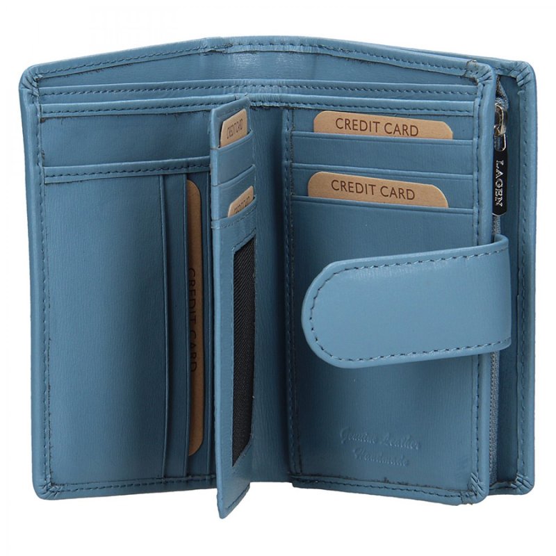 Dámská peněženka Lagen kožená,světle modrá citadel