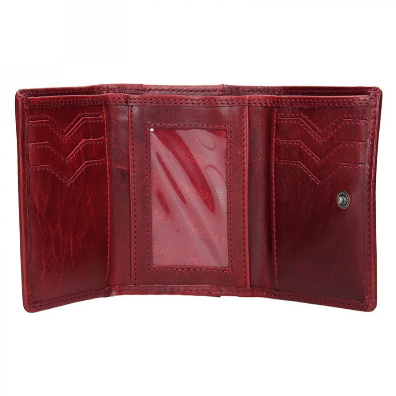 Dámská peněženka Lagen mini Lady kožená, vínově červená