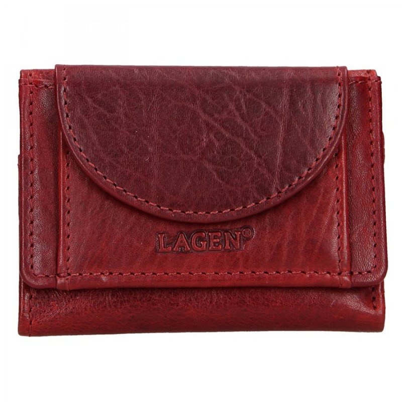 Dámská mini peněženka Lagen Lily kožená, červená