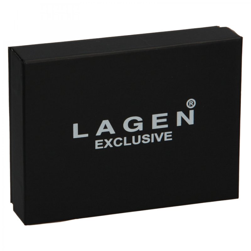 Unisex kožená peněženka Lagen Elegance, hnědá