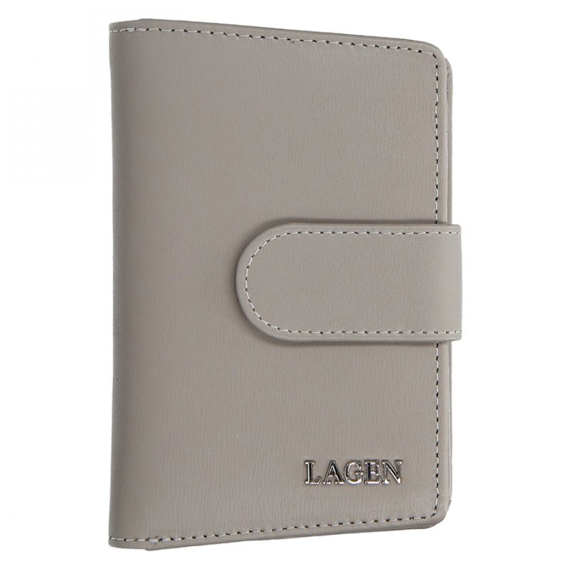 Dámská peněženka kožená Lagen Sibilka, světle šedá