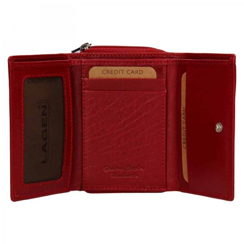 Dámská peněženka Lagen Sandrsa kožená, červená