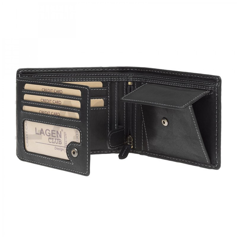 Pánská peněženka Lagen kožená, černá
