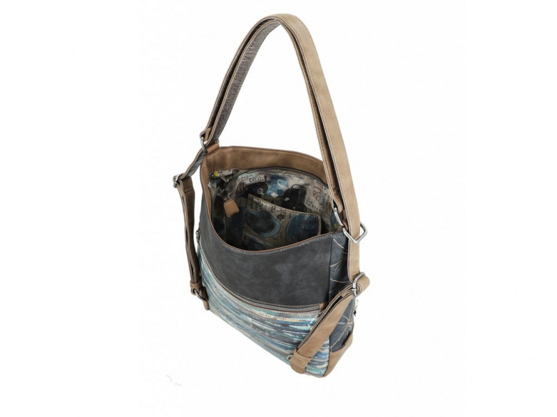 Dámský koženkový kabelko batoh Anekke Iceland, modrý
