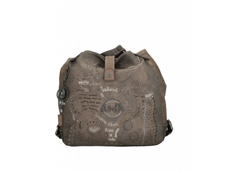 Dámský koženkový kabelko batoh 2 v 1 Anekke Rune, hnědý