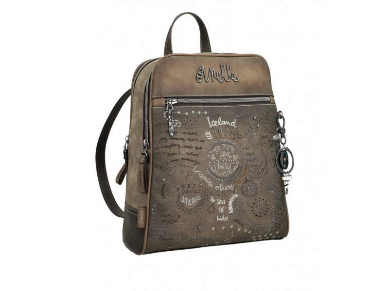 Dámská koženkový batoh Vintage Anekke Rune, hnědý