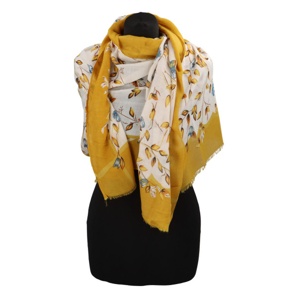 Krásný vzorovaný šátek Zemfira, žlutá