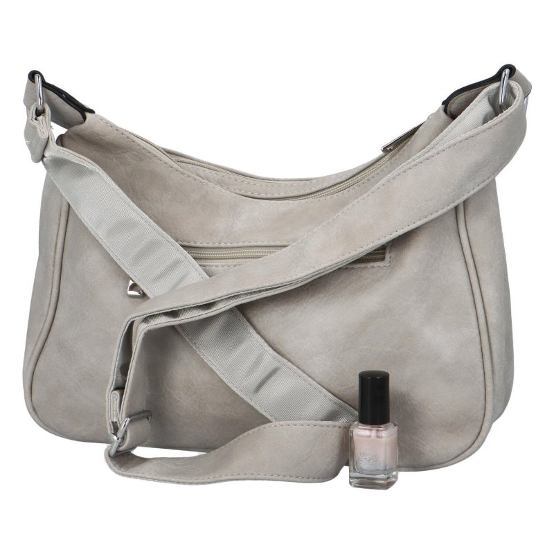 Praktická dámská taška s kapsami Simona, světle šedá