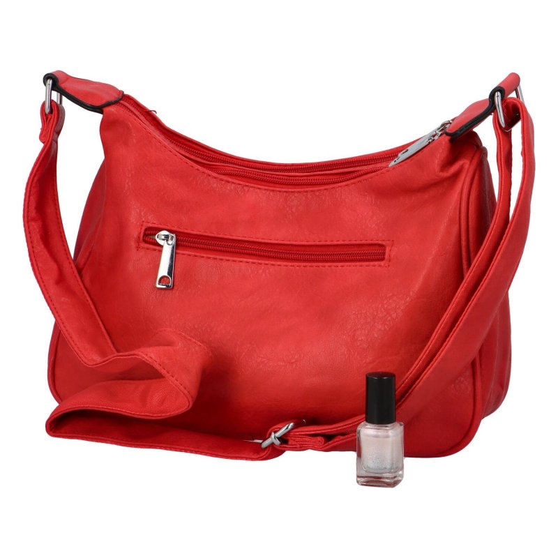 Praktická dámská taška s kapsami Simona, červená