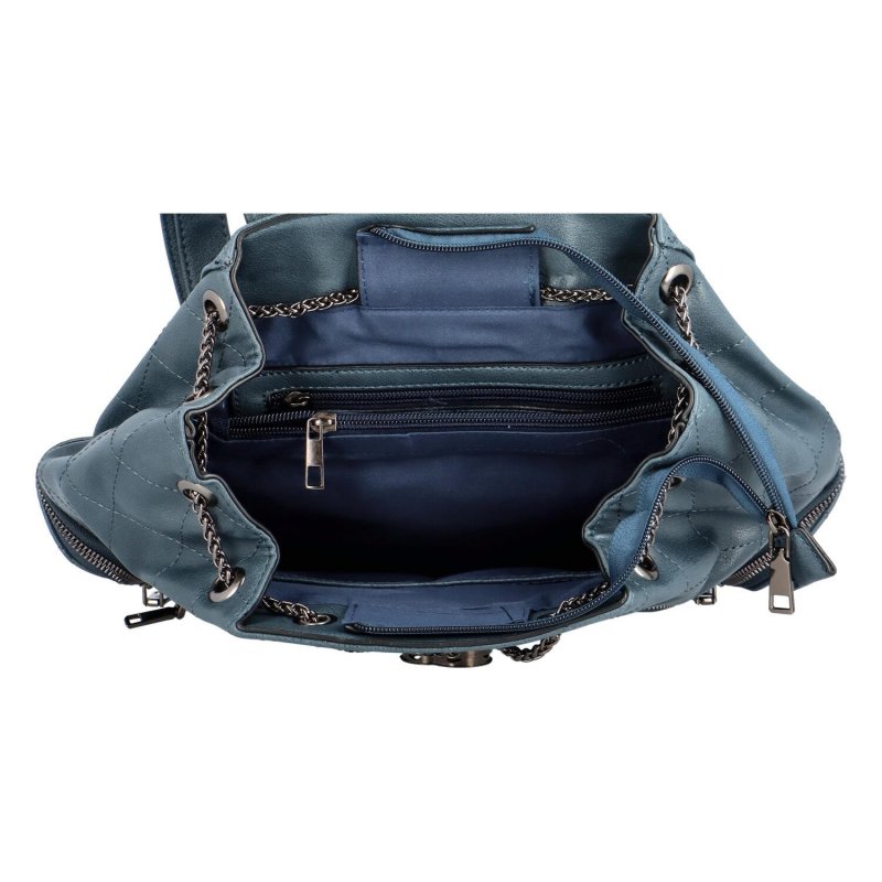 Dámský koženkový batoh Pearl, modrá