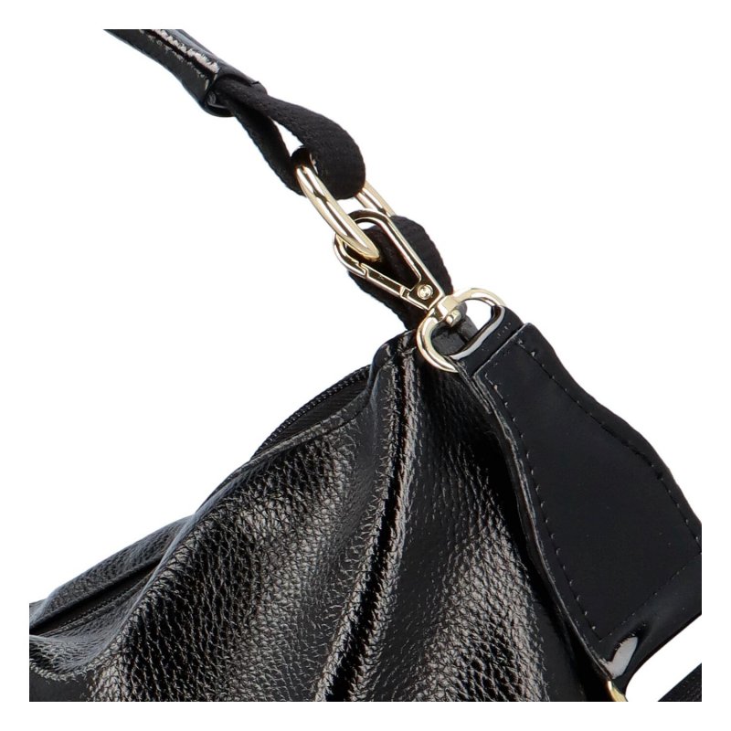 Dámská kabelka se semišovými kapsami Hefina, černá