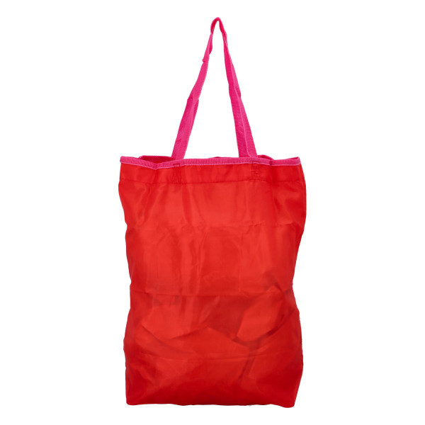 Jednobarevná skládací nákupní taška, růžová