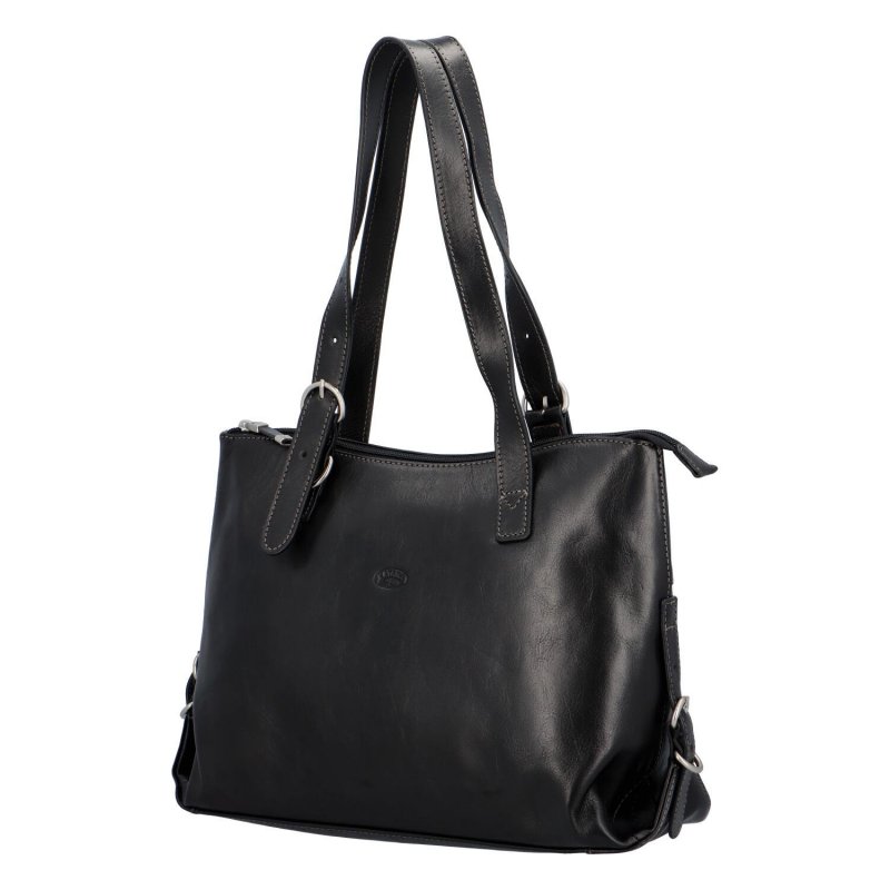 Luxusní dámská kožená kabelka Katana Sana, černá