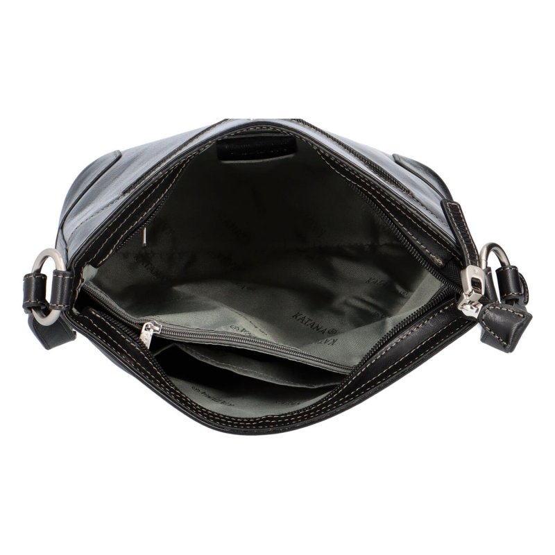 Luxusní dámská kožená kabelka Katana Monaco lady, černá