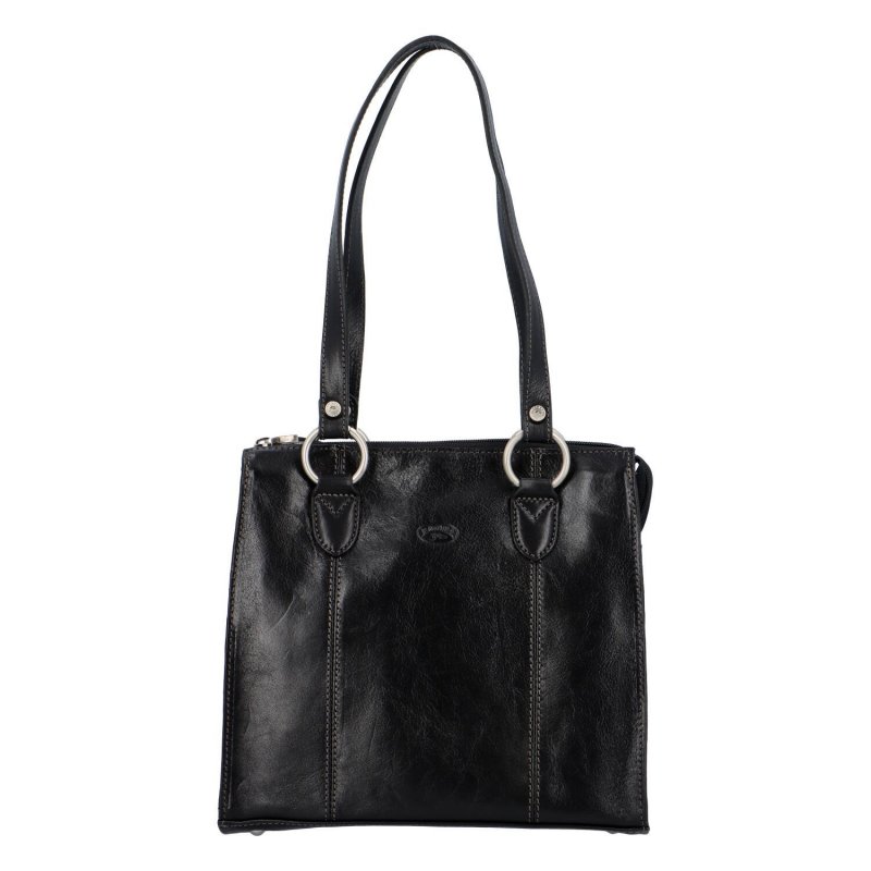 Luxusní dámská kožená kabelka Katana Lana, černá