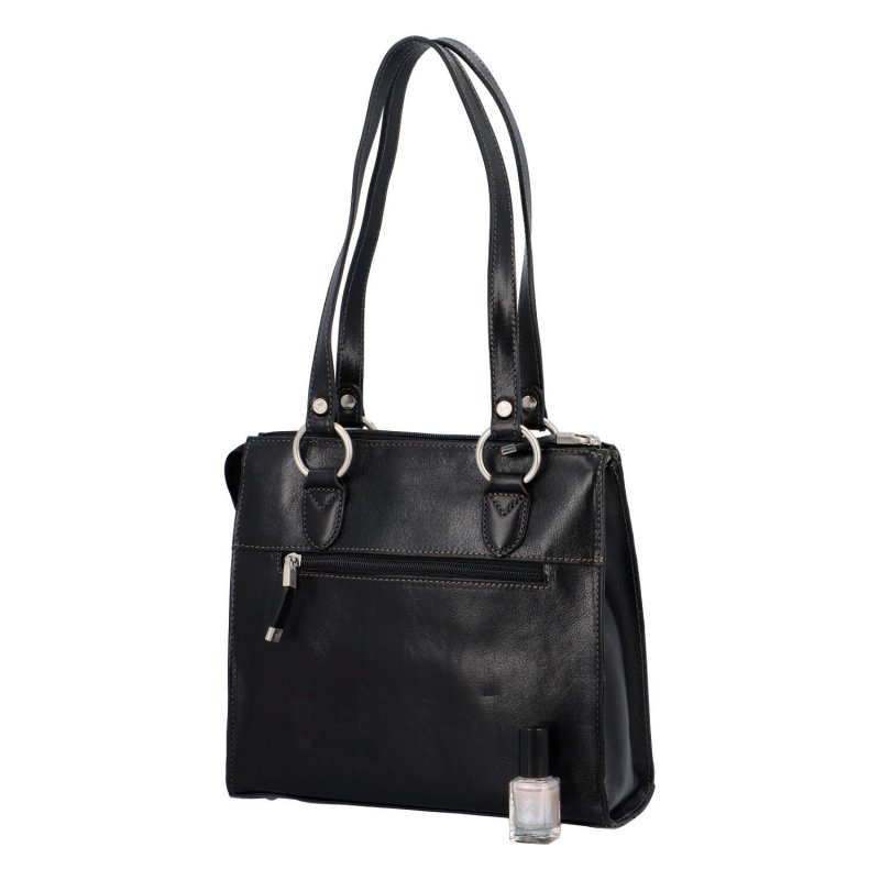Luxusní dámská kožená kabelka Katana Lana, černá