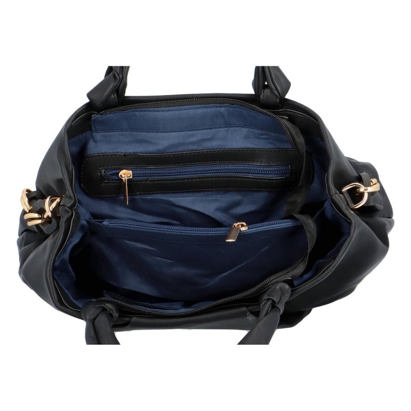 Designová dámská kabelka s řetězem Maria C. černá