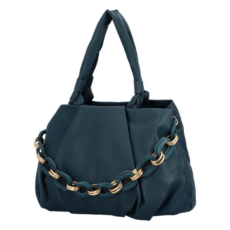 Designová dámská kabelka s řetězem Maria C. modrá