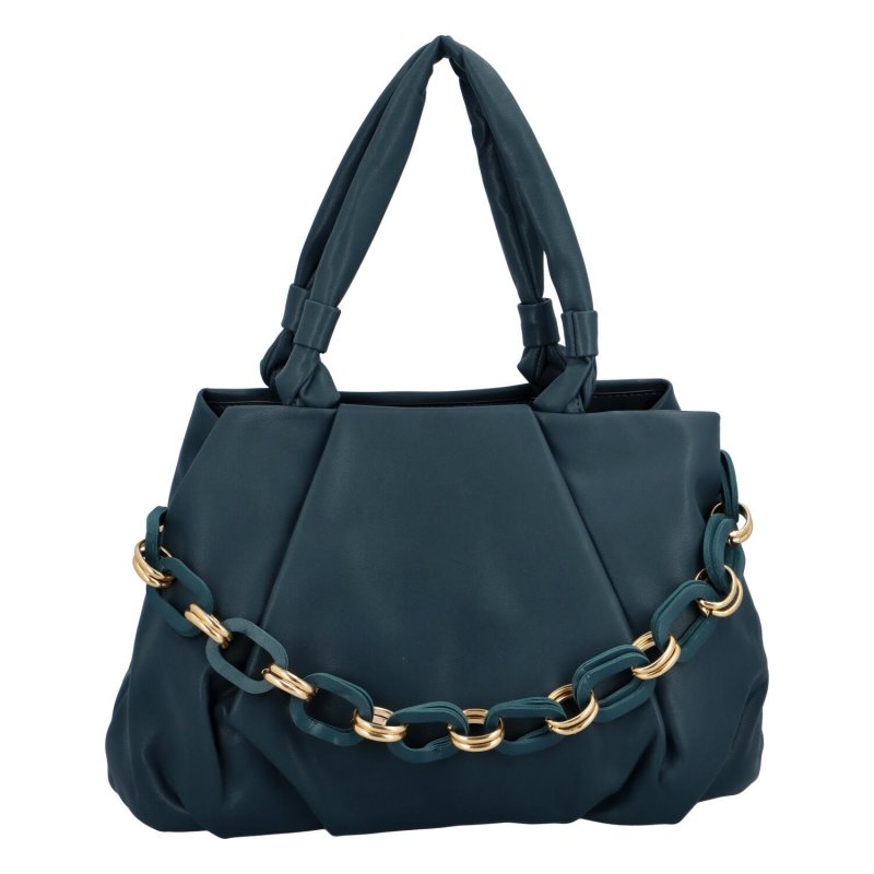 Designová dámská kabelka s řetězem Maria C. modrá