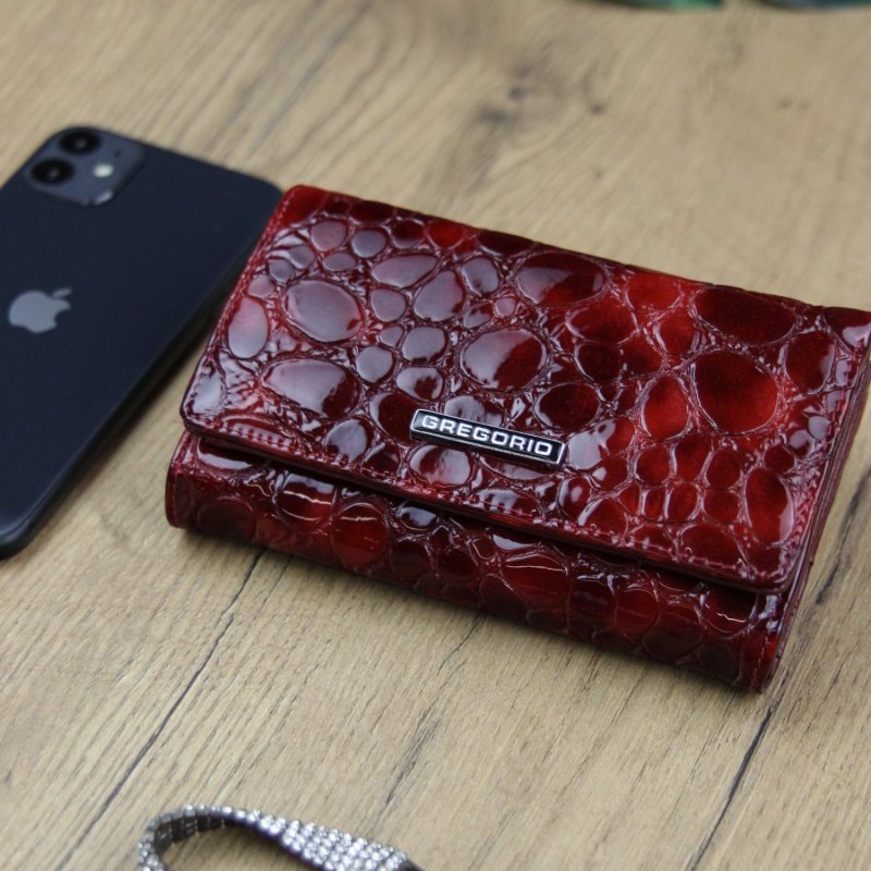 Extravagantní dámská kožená peněženka Kajop, červená