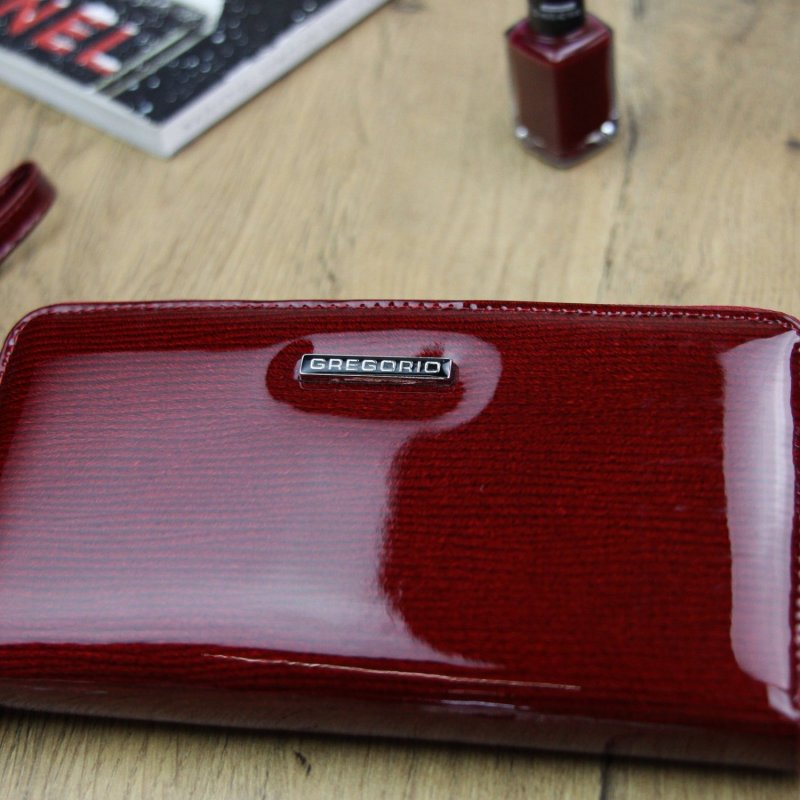 Stylová dámská kožená peněženka Eluco, červená