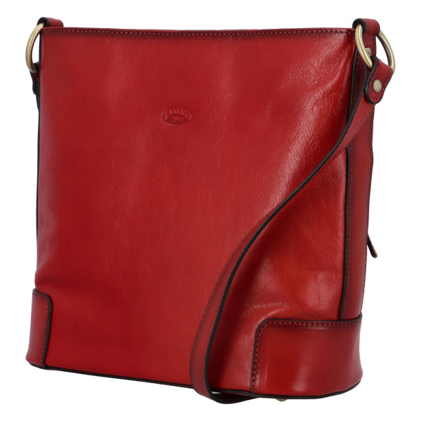 Luxusní dámská kožená kabelka Katana Monaco lady, červená