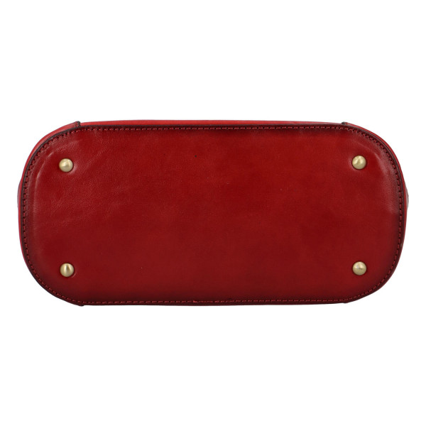 Luxusní dámská kožená kabelka Katana Monaco lady, červená