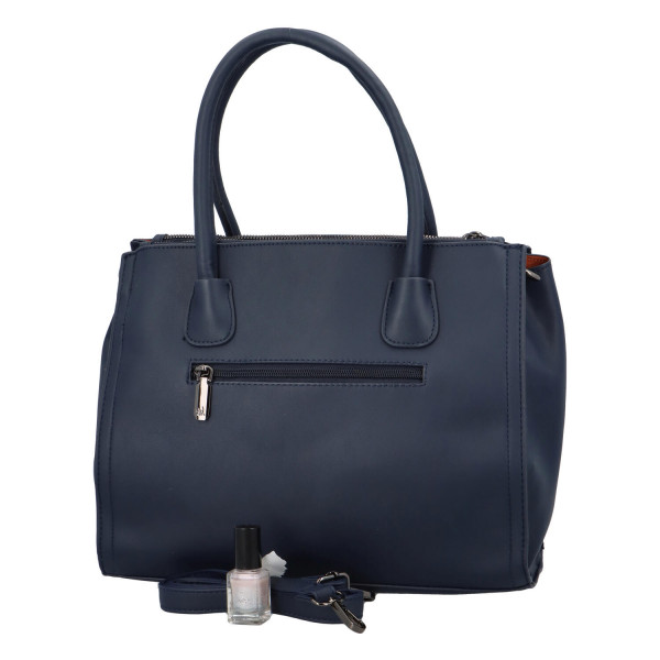 Dámská kufříková koženková kabelka do ruky Miriam, modrá