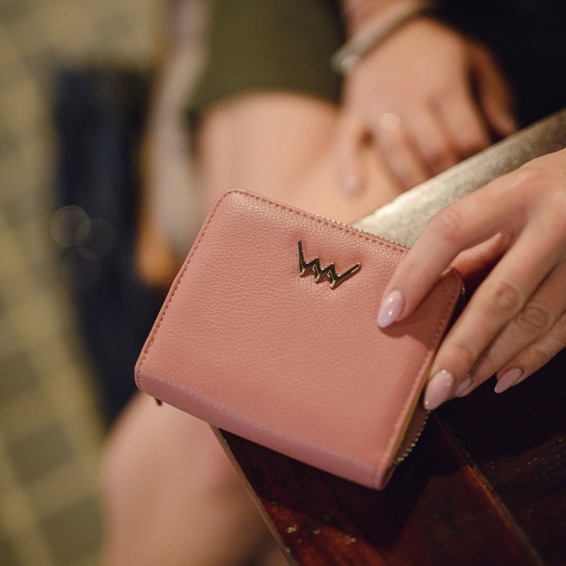 Dámská koženková peněženka Asmara VUCH, světle růžová