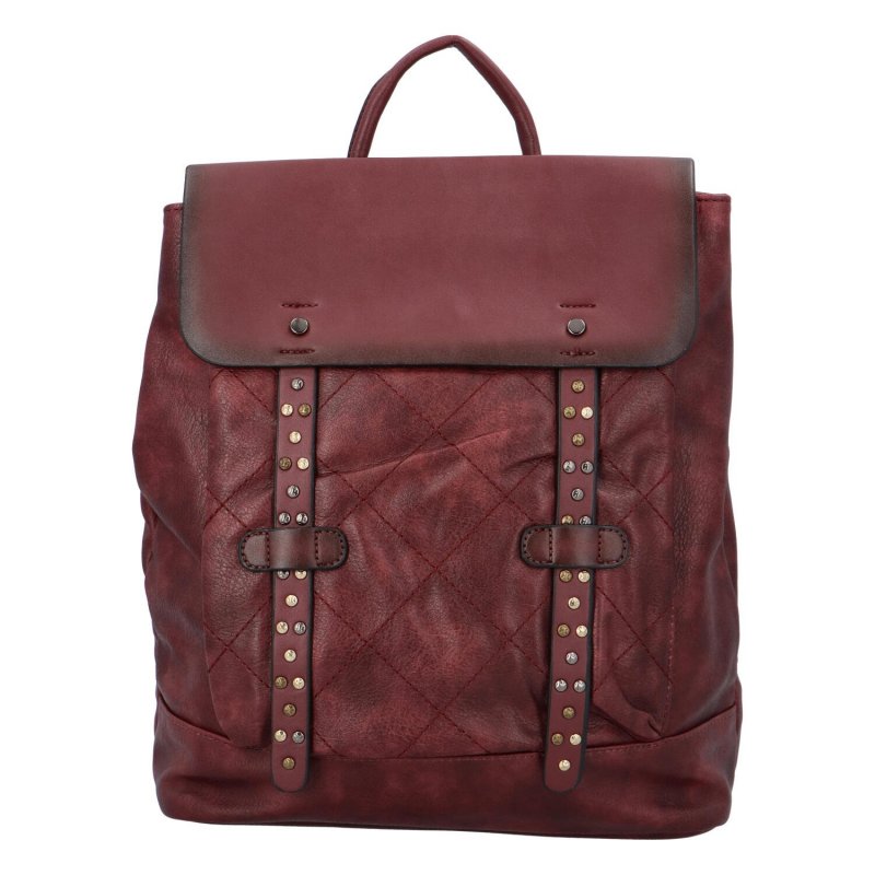 Stylový koženkový batoh Abadon, červený