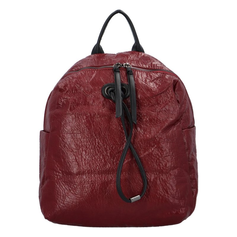 Stylový koženkový batoh Goraz, červený